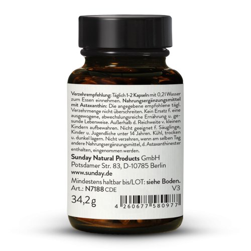 Sunday Natural Products  ASTAXANTHIN 4 mgKapseln BioAstin ®