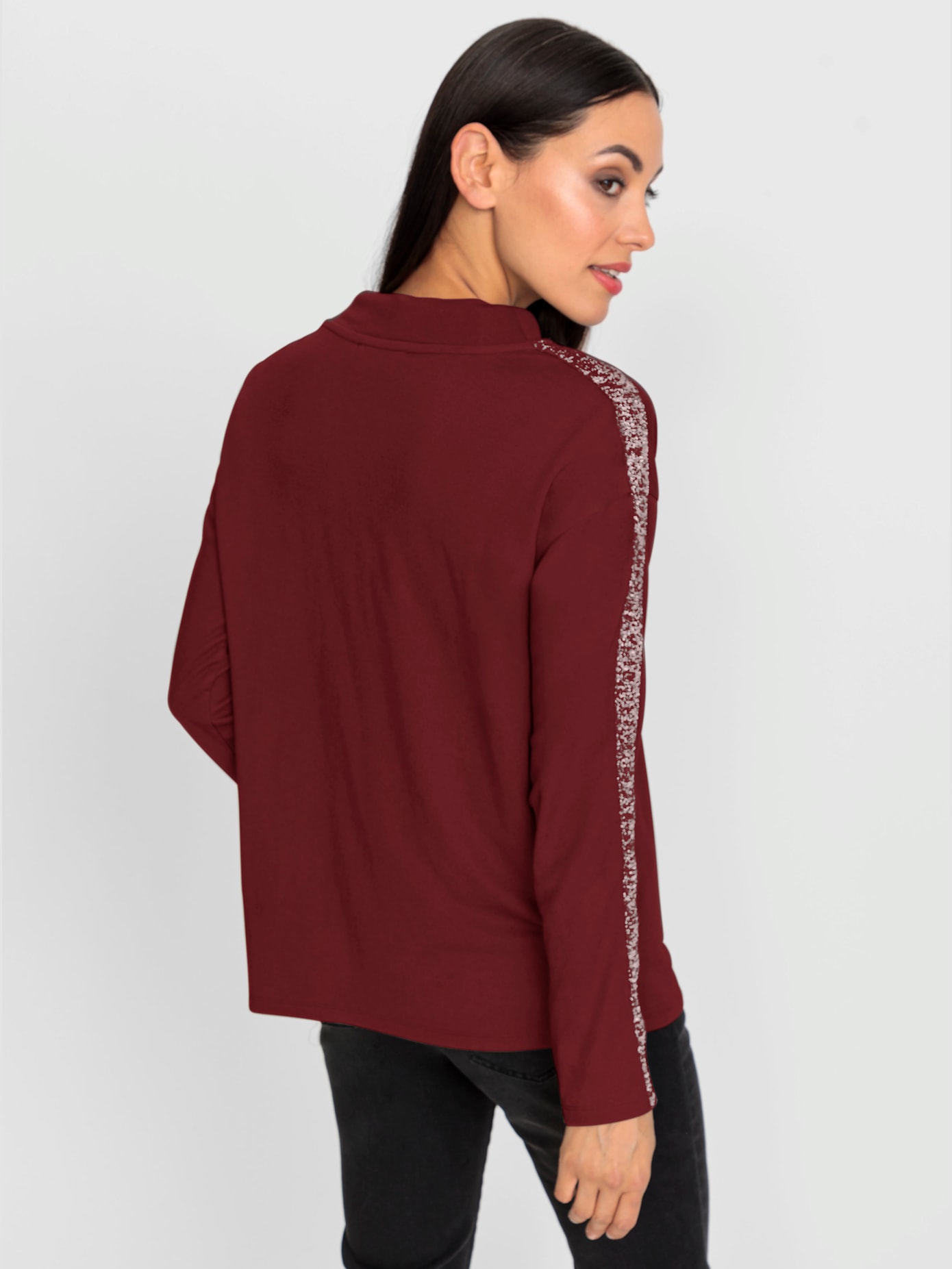 Sweat-shirt col montant à coulisse