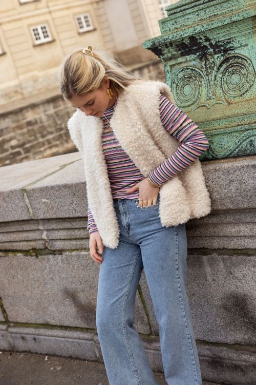 Multikleur gestreepte top