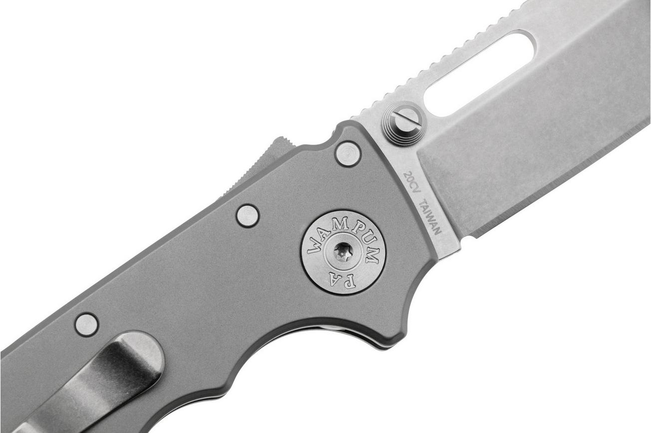 Demko Knives AD20.5 Shark-Lock CPM 20CV Clip Point AD205-20CV-TI-CP Smooth Titanium, zakmes