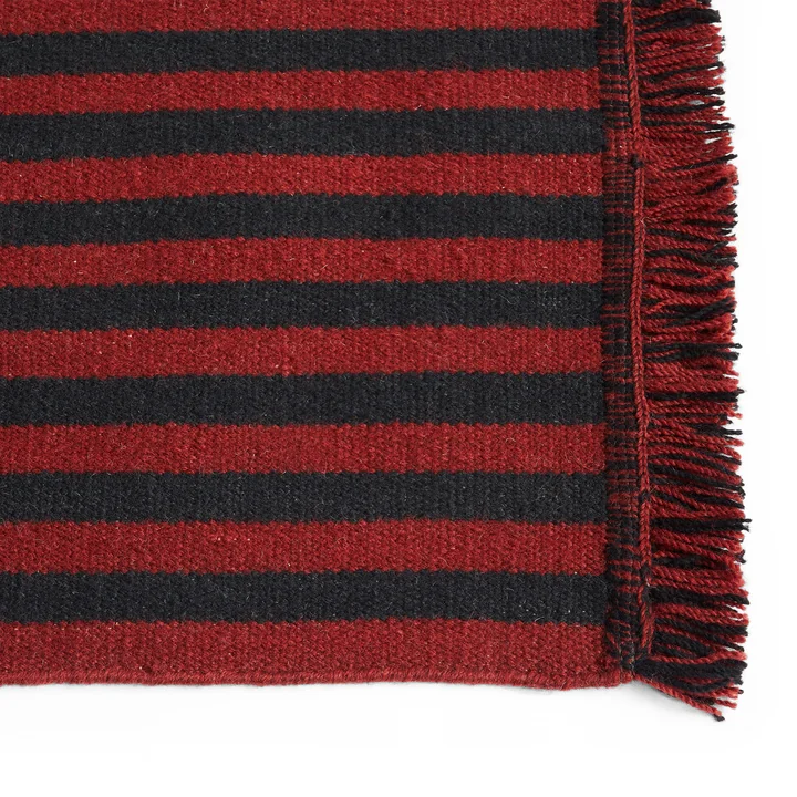 HAY - Stripes and Stripes Wool Teppich, 95 x 52 cm, blau