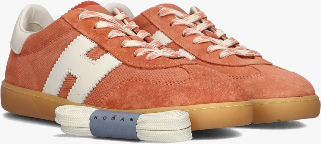 oranje hogan lage sneakers cool allacciato h