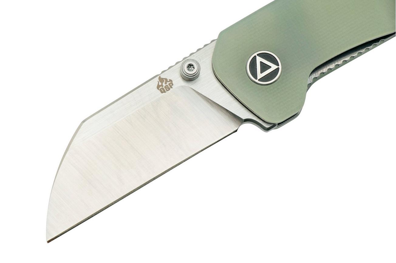 QSP Knife Penguin Mini QS130XS-F1, Satin 14C28N, Natural G10 zakmes
