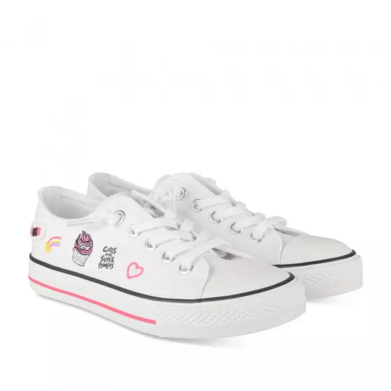 Baskets BLANC LOVELY SKULL