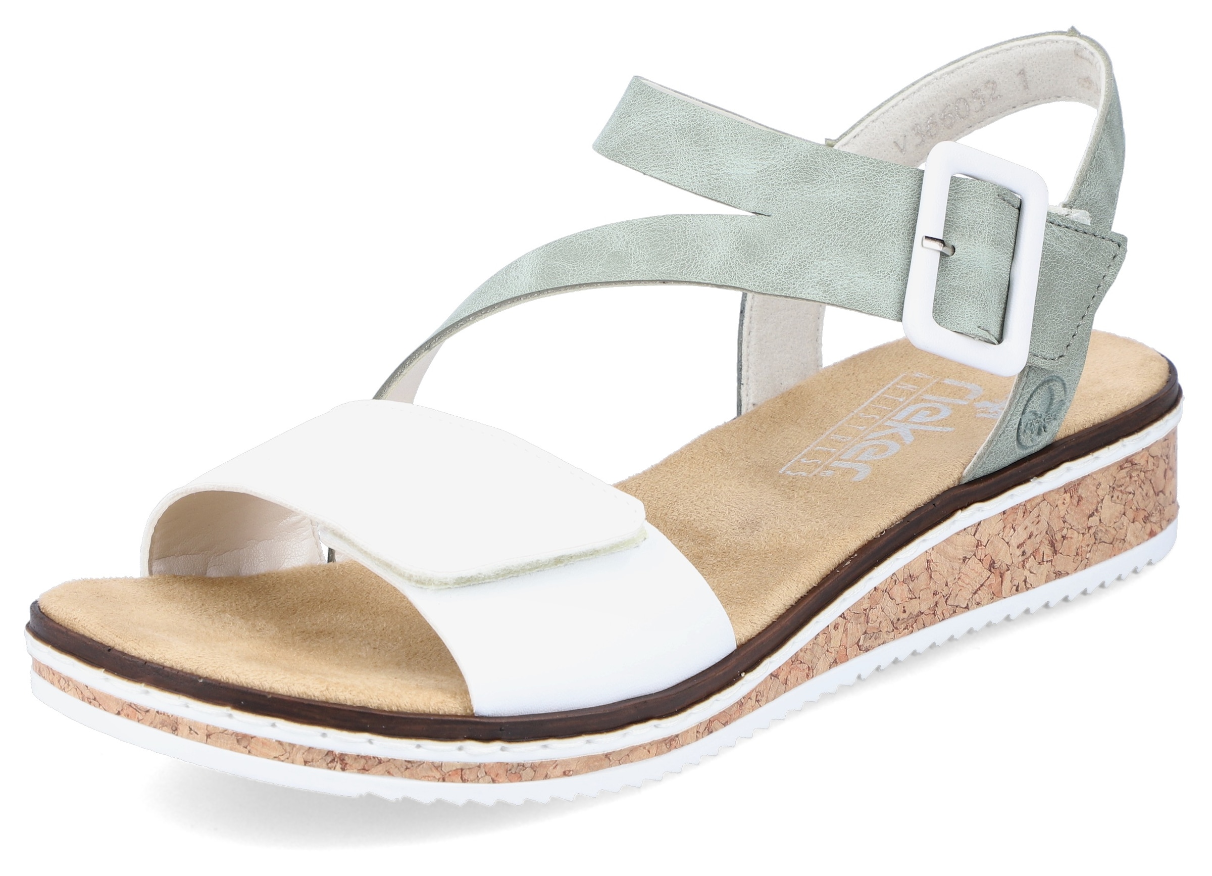 Rieker Riemchensandale  Sommerschuh, Sandalette, Keilabsatz, mit asymmetrischem Riemchen