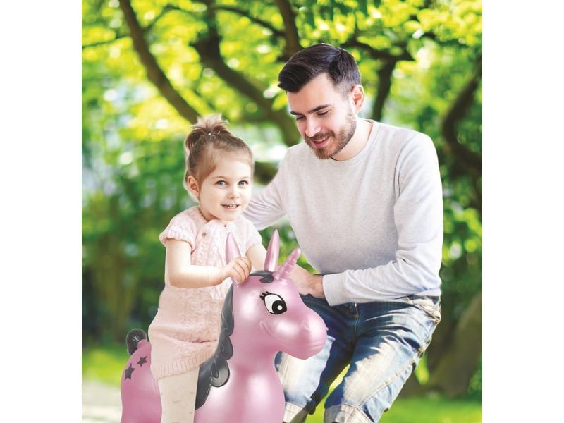 Lexibook Hüpftier Einhorn 50 cm Aufblasbares Einhorn zum Hüpfen und Springen