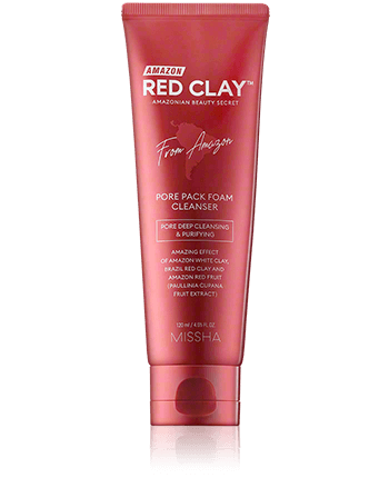 Missha Amazon Red Clay Pore Pack Foam Cleanser 120ml