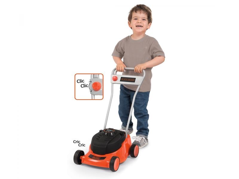 Smoby Handwerker Black Decker Rasenmäher Spielzeug-Rasenmäher für Kinder ab 2 Jahren