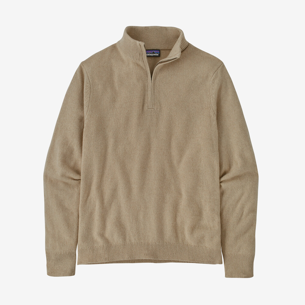 Herrenpullover aus recyceltem Kaschmir mit 1/4-Reißverschluss