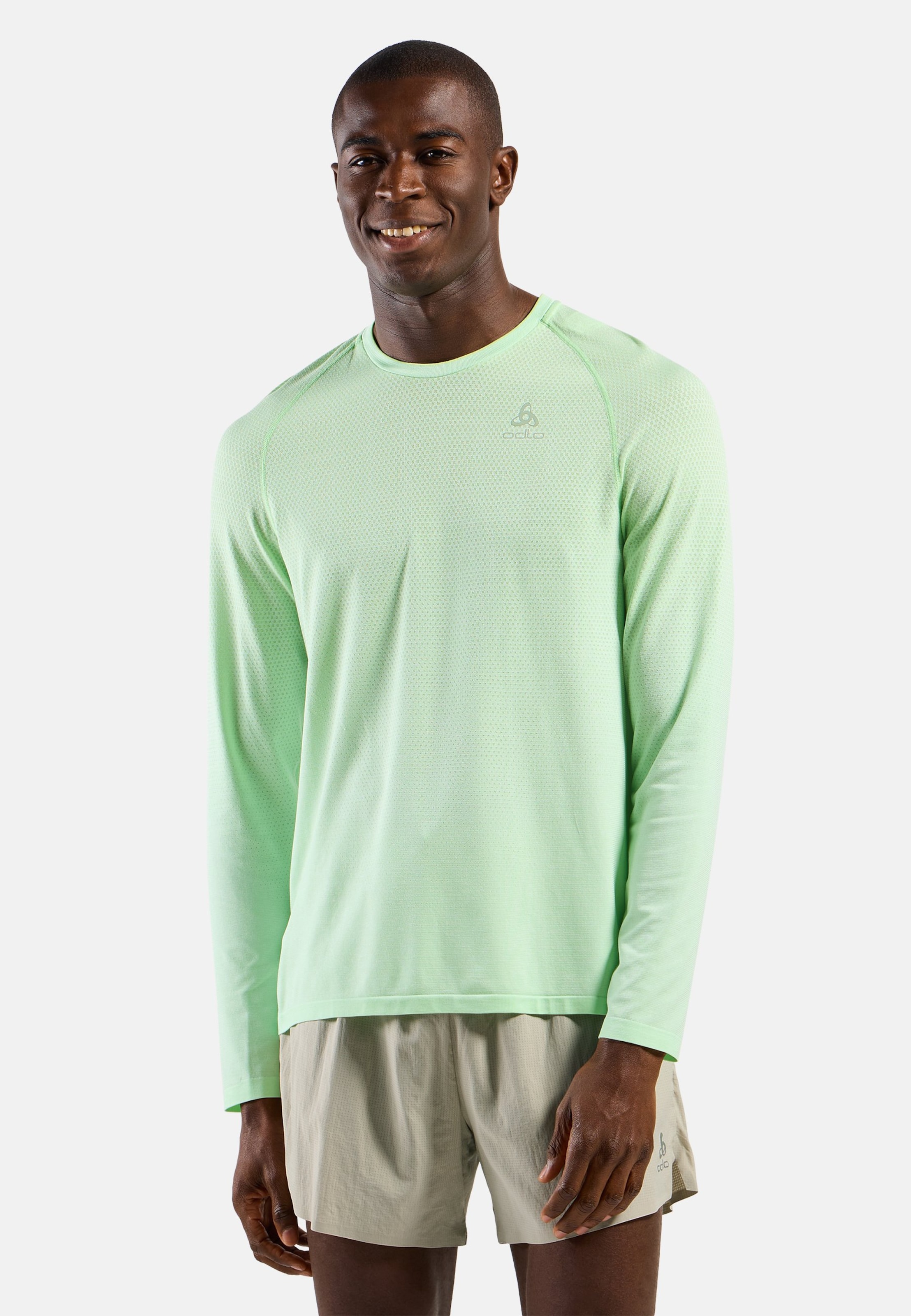 Essentials Seamless Langarm-Laufshirt in ambrosia melange