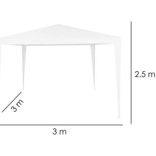 Strend Pro - Pabellón para jardín, metal, blanco, 3x3x2,5 m Blanco