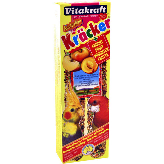Friandise Kräcker aux fruits pour grandes perruches - Lot de 2 - 180 g