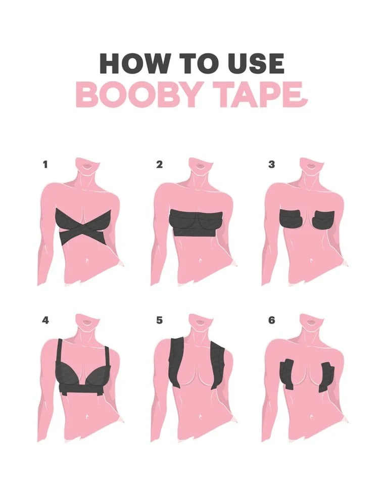 Booby Tape - 4 x Black