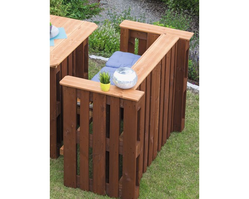 Pallet barbank, sparrenhout, 3-zits, bruin