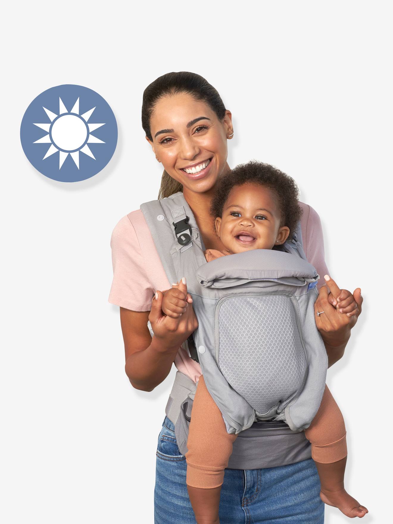 Canguru para bebê INFANTINO In Season, 5 opções, cinza claro liso