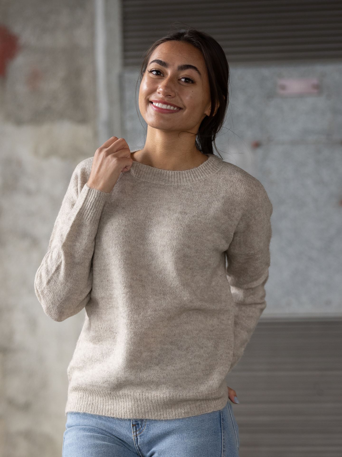 Femme Mohair O-Neck Pullover
