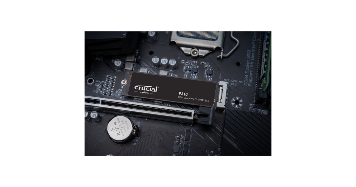CrucialP310 500 GB SSD  (Zwart, CT500P310SSD8, PCIe Gen 4.0 x4, NVMe 2.0)