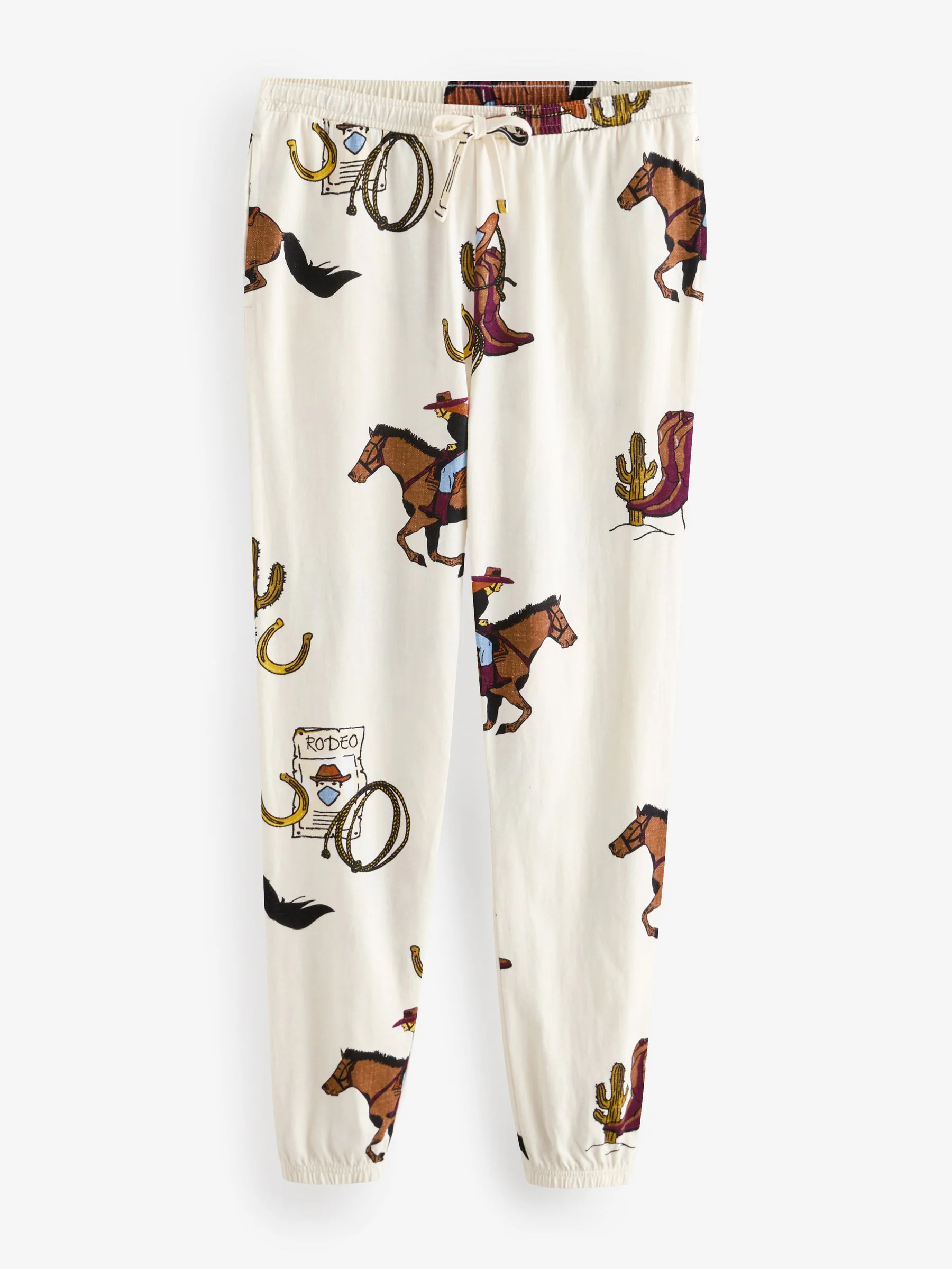 Ecru cowboylaarzen - Pyjama met lange mouwen