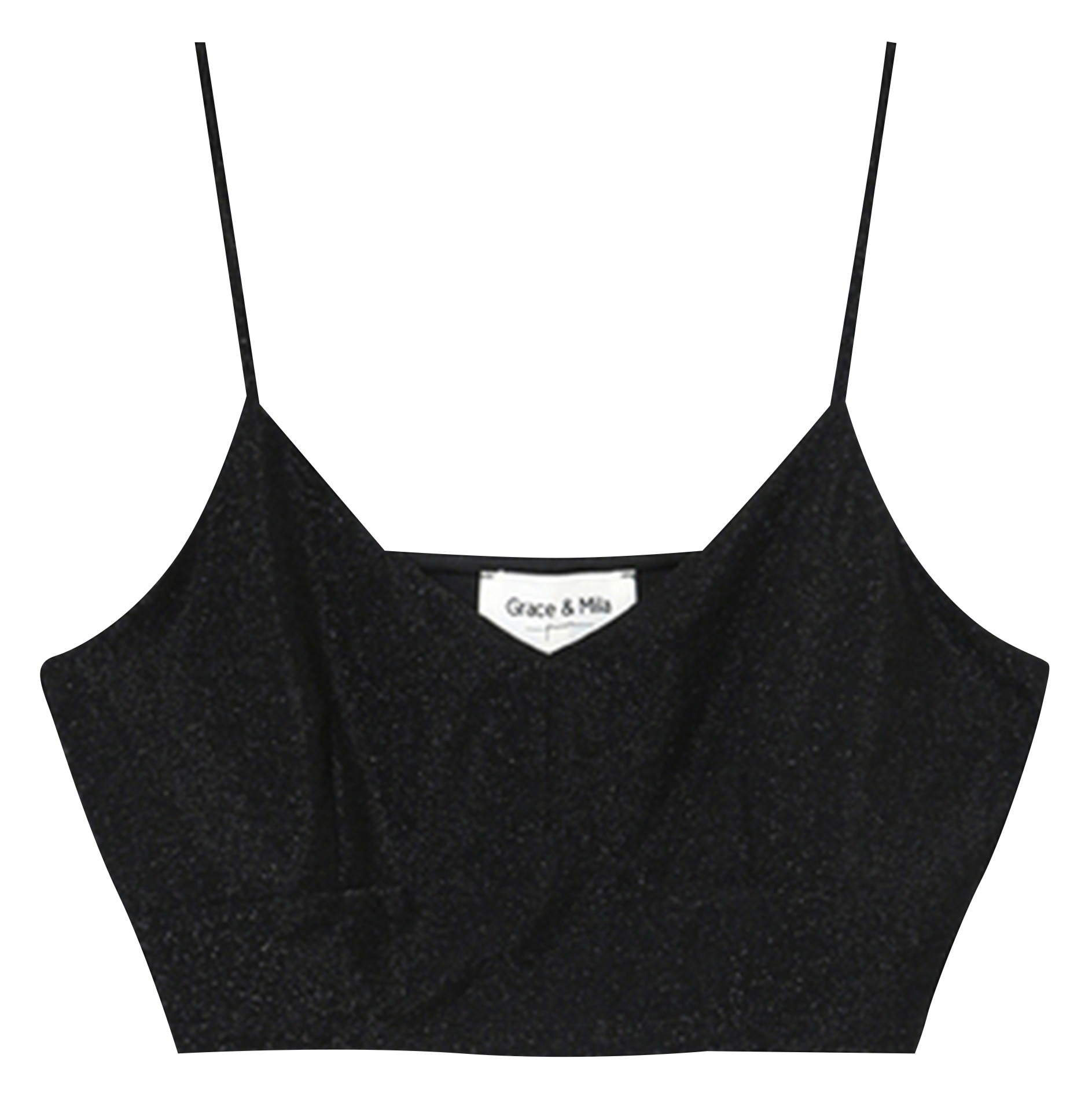 LOLITA - Crop top col V | Noir