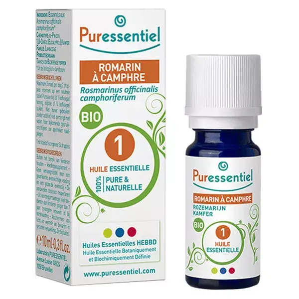Óleo Essencial de Alecrim e Cânfora Orgânico Puressentiel 10ml