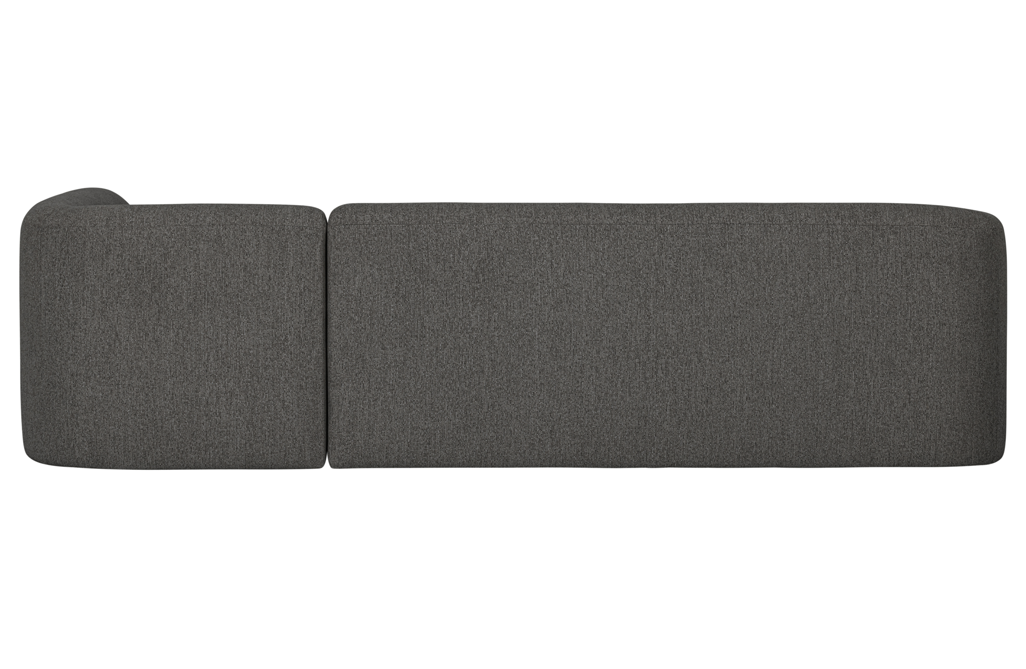 BePureHome hoekbank Sloping Rechts Grijs/Zwart Melange
