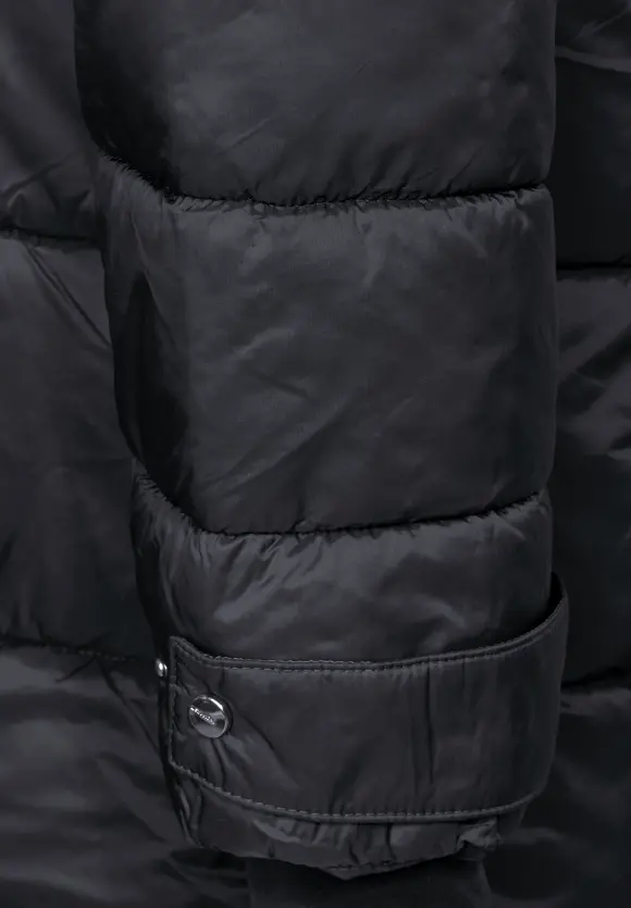 Wintermantel mit Kapuze - Black
