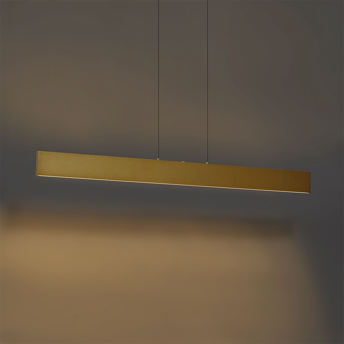Moderne hanglamp messing incl. LED dimbaar en 3-way switch easylift - Straight
