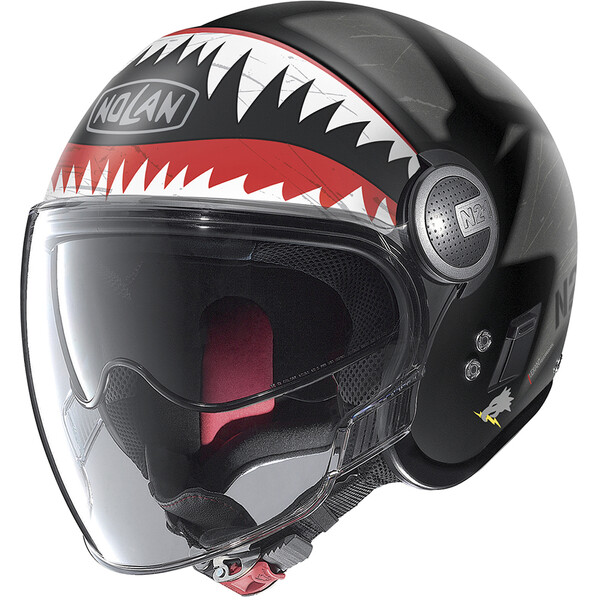 Nolan - Casque N21 Visor Skydweller Noir Mat / Gris / Blanc / Rouge