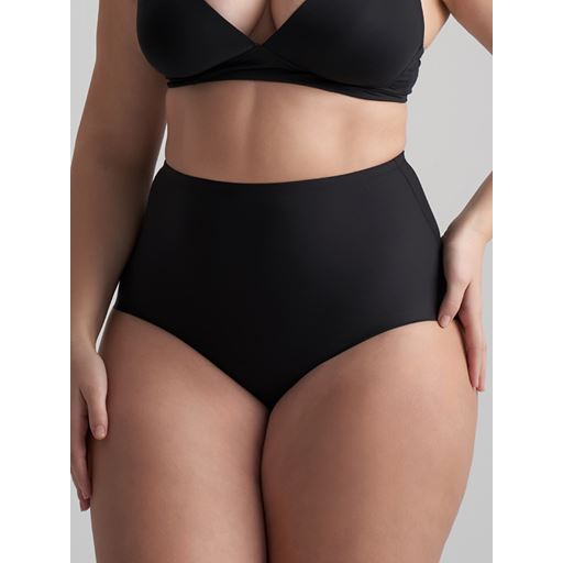 Bye Bra Sculpting Mid Waist Brief, Black, XL