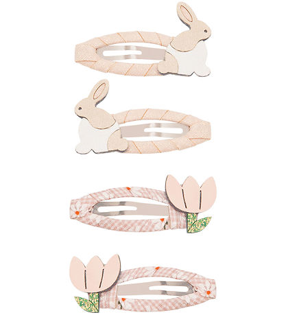 Mimi & Lula Haarspange - 4er-Pack - 5 cm - Bunny & Flower Ostern