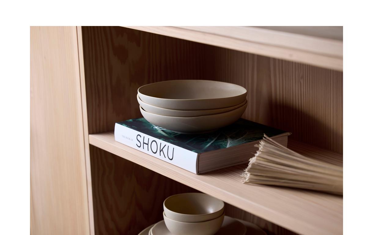 Schale Shoku 23 cm, 6 Stück, Beige<br>Schalen-Set aus Steinzeug
