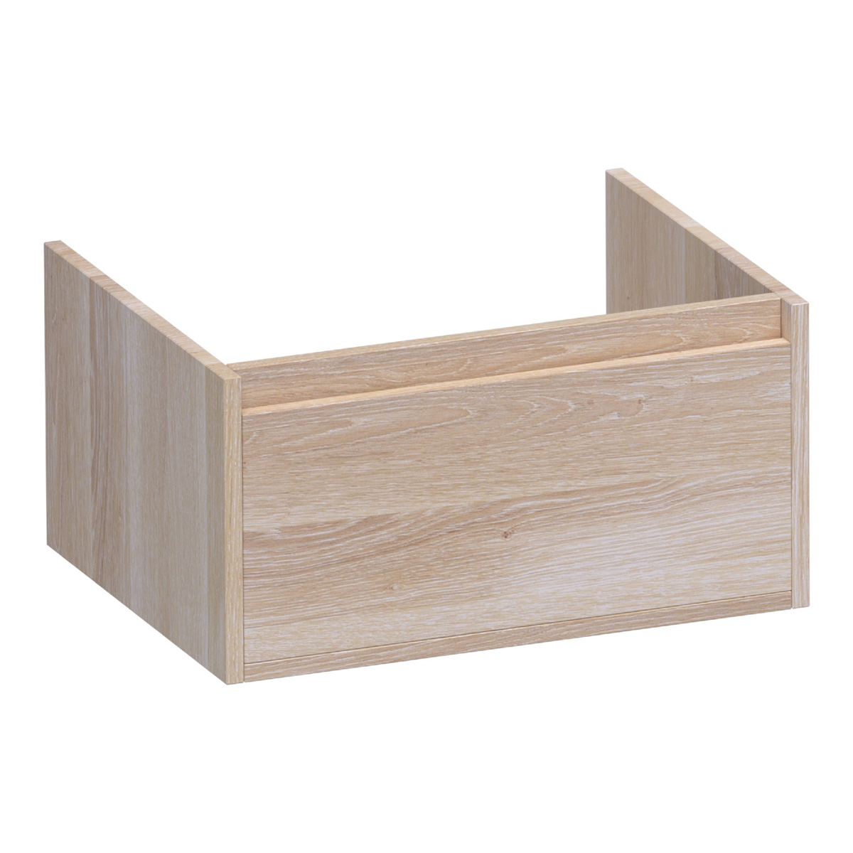 Brauer Hope onderkast 60cm met 1 softclose lade lamellen eiken wit