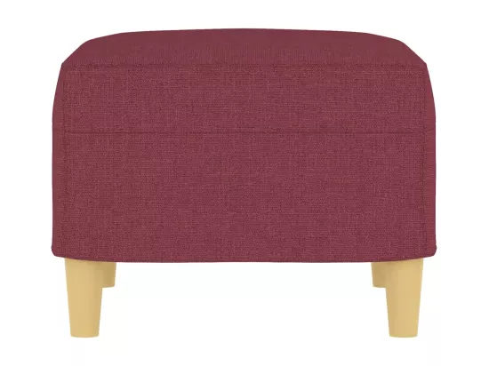 Repose-pied Rouge bordeaux 60x50x41 cm Tissu