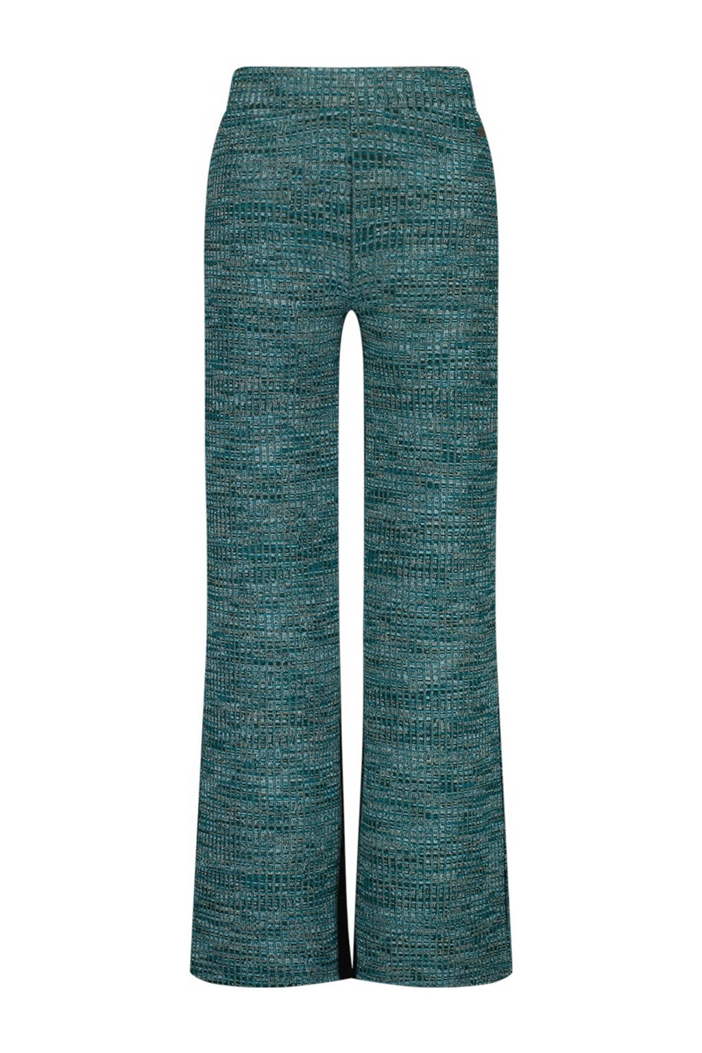 Vingino gemêleerde wide leg broek petrol
