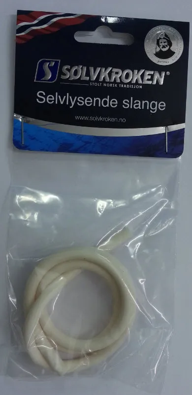 Sølvkroken SELVLYSENDE SLANGE 8MM-3MM HULL Hvit