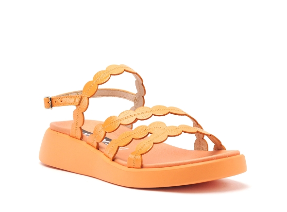 Wonders nu pieds plats femme c6531 lack orange