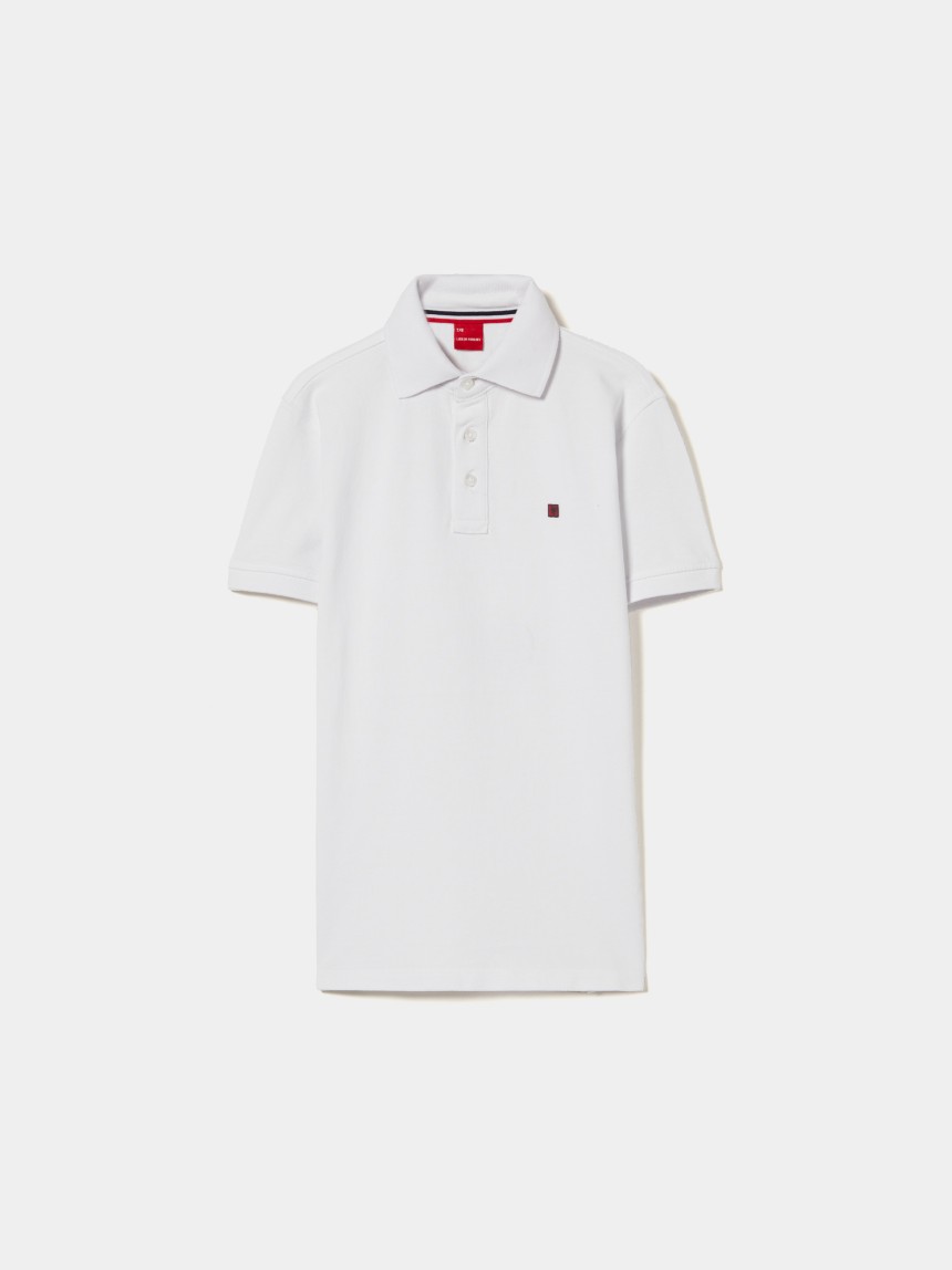 Polo de manga curta 100% algodão