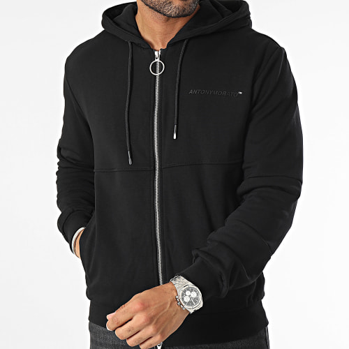 Sweat Zippé Capuche Chicago MMFL00947 Noir