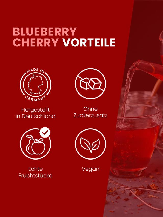 Früchtetee Blaubeere-Kirsch, lose, 100 g