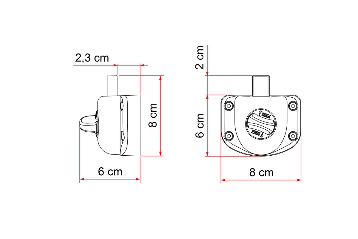 Fiamma Safe Door Guardian Innerer Sicherheitsblock für Ford Transit vor 2006