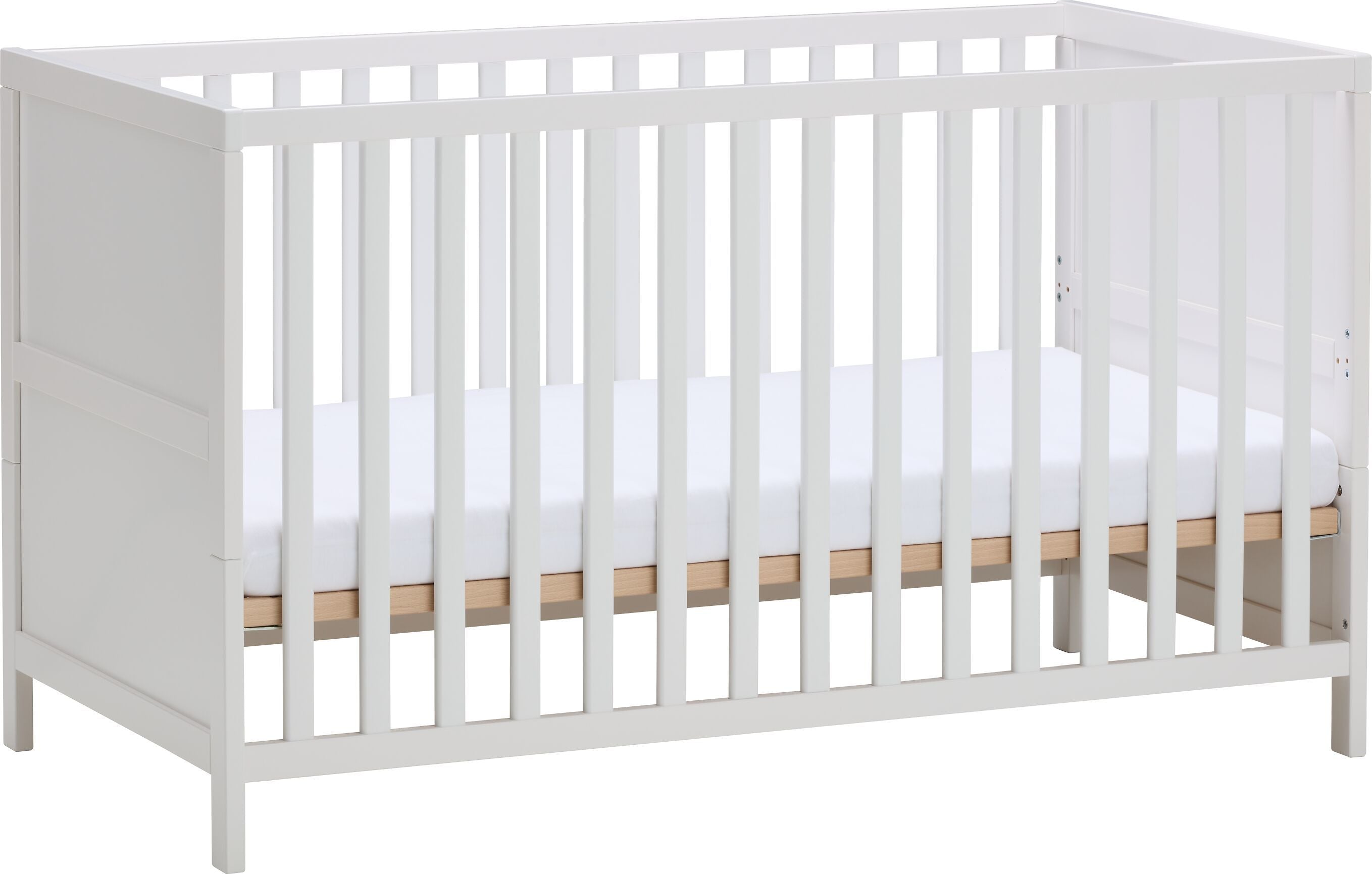 Flexa LUNA Babybett - Weiss / B: 74.6 cm x T: 144.4 cm x H: 83.6 cm