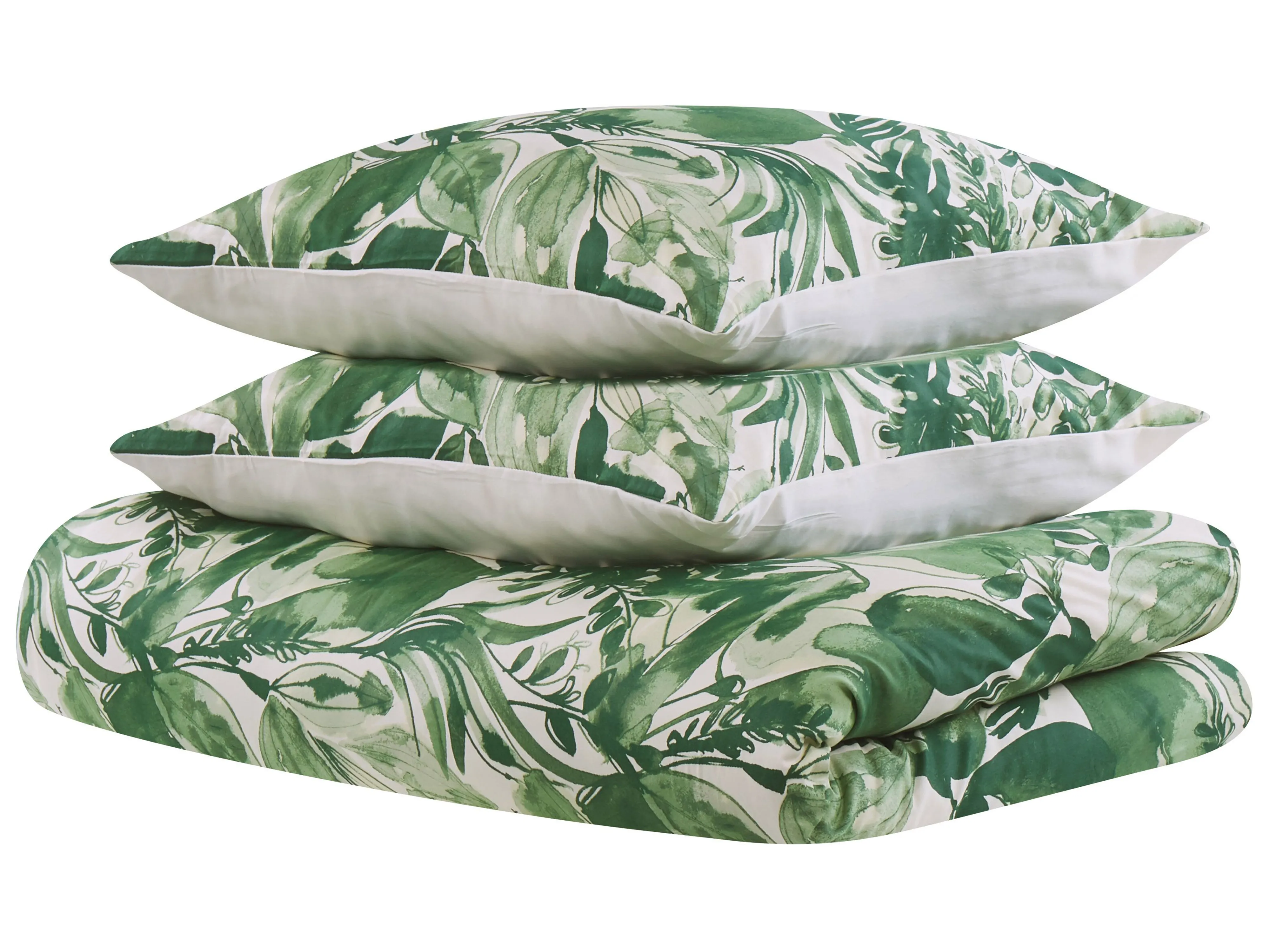 Dekbedovertrekset GREENWOOD Katoen-satijn 155 x 220 cm Groen
