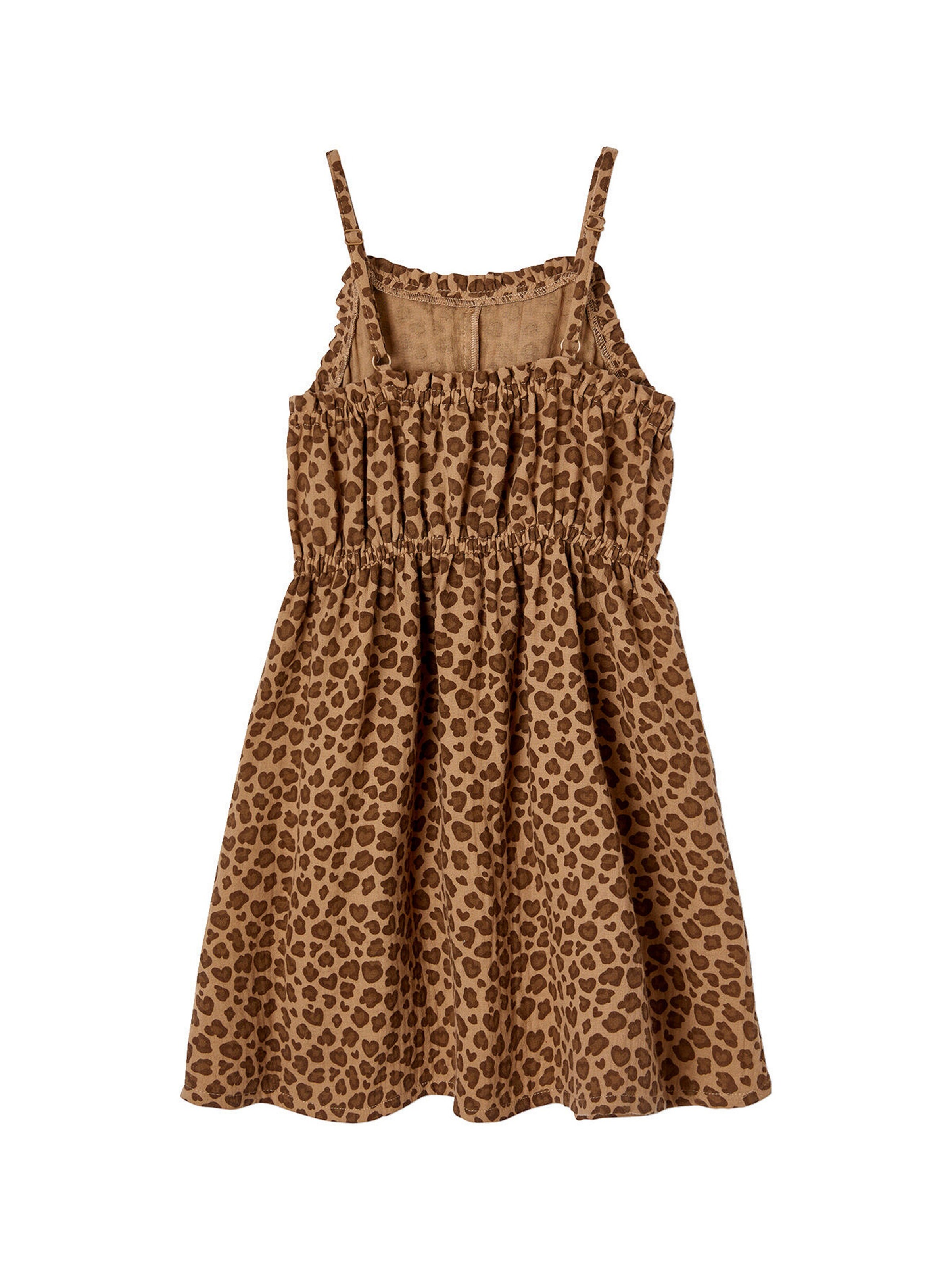 Vertbaudet Mädchen Trägerkleid aus Musselin beige