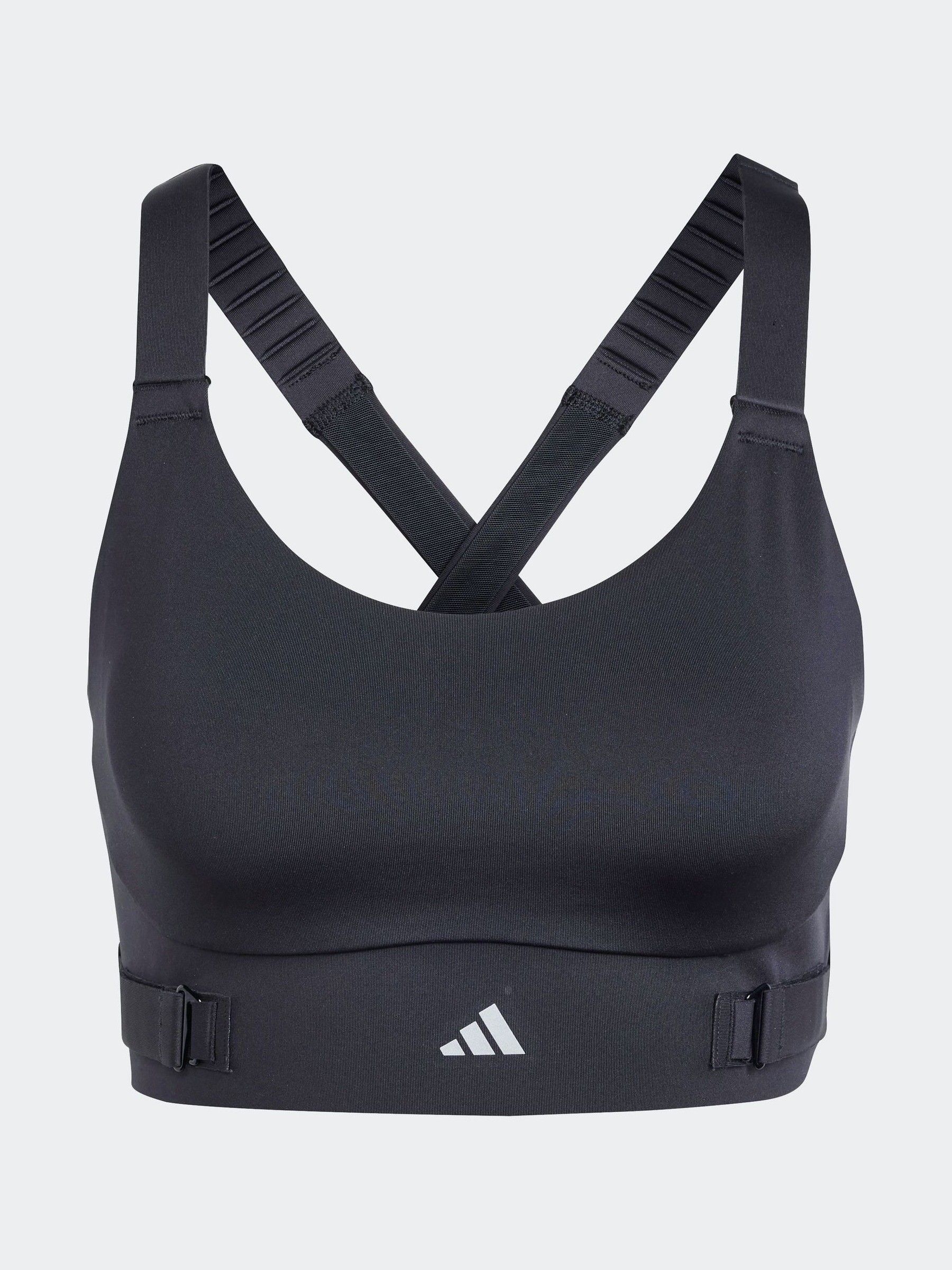 Zwart - adidas FastImpact Luxe hardloopbeha met veel ondersteuning