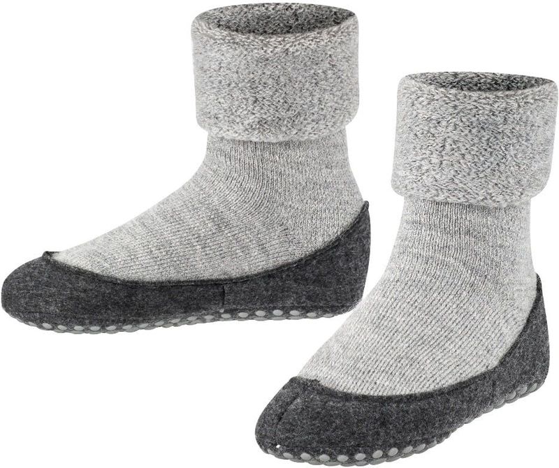 FALKE Cosyshoe Huissokken - Beige - Merinowol - Antislip Noppen