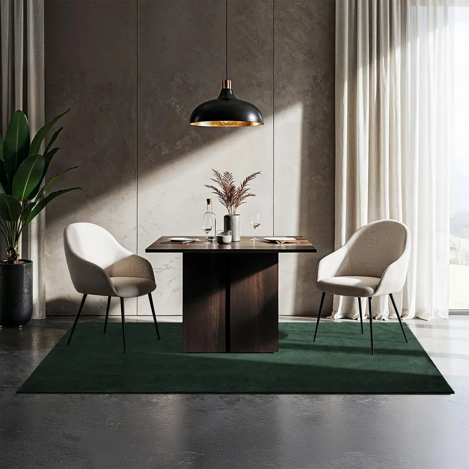 tectake® Kortpolig vloerkleed Soft Zone 120 x 170 cm - Groen