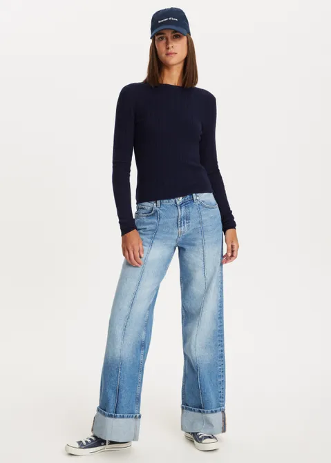 Gebreide trui blauw (BLW.D)