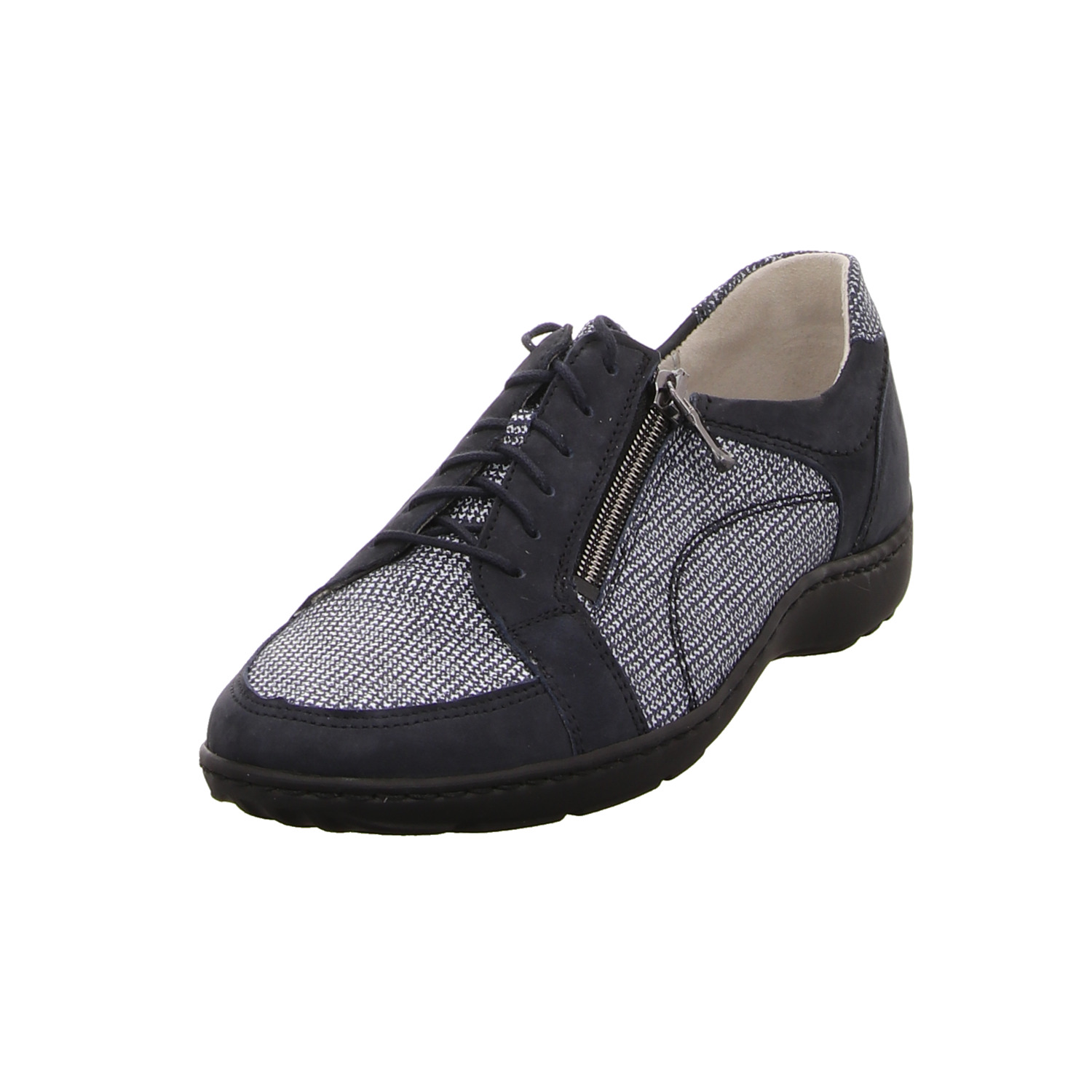 Waldläufer Schnürhalbschuh blau