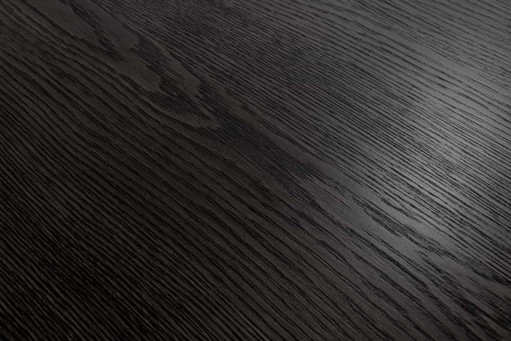 Runder Esstisch VALHALLA WOOD 140cm schwarz Eichenholz Säulenfuß