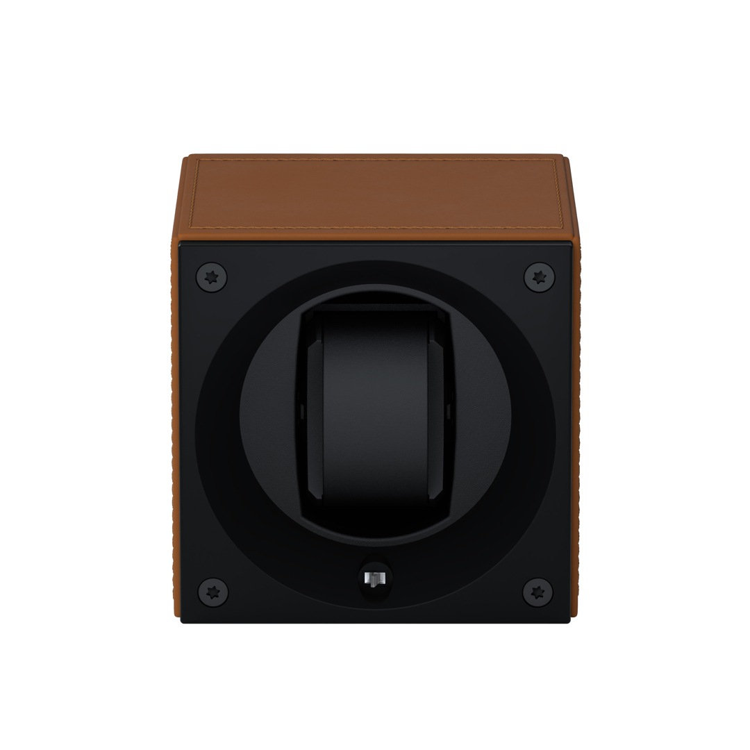 SwissKubik Masterbox Leder Cognac - 1 Uhr
